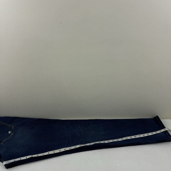 Old Navy Men's Slim Built In Flex Jeans Medium Blue Wash Size 34 X 34 Distressed - Picture 12 of 13